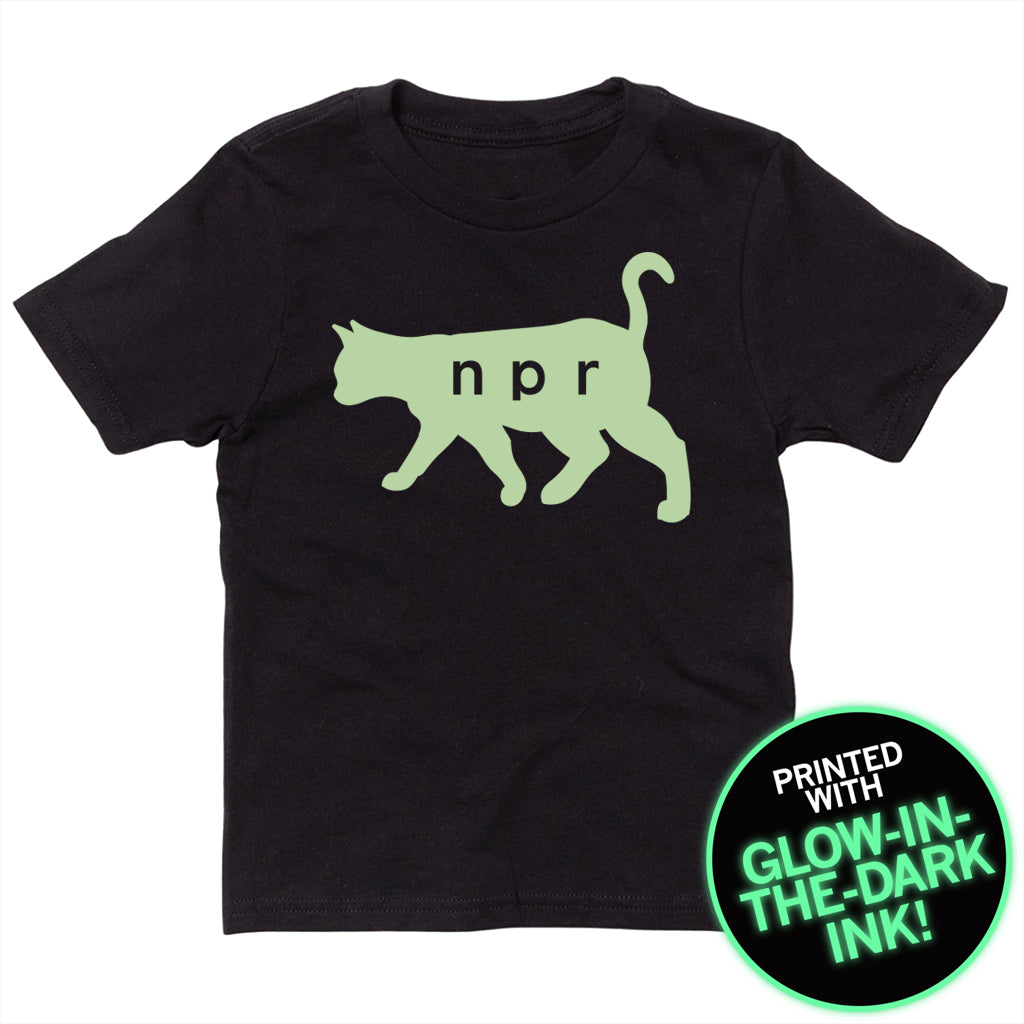 NPR Glow-In-The-Dark Cat Logo Kids Tee