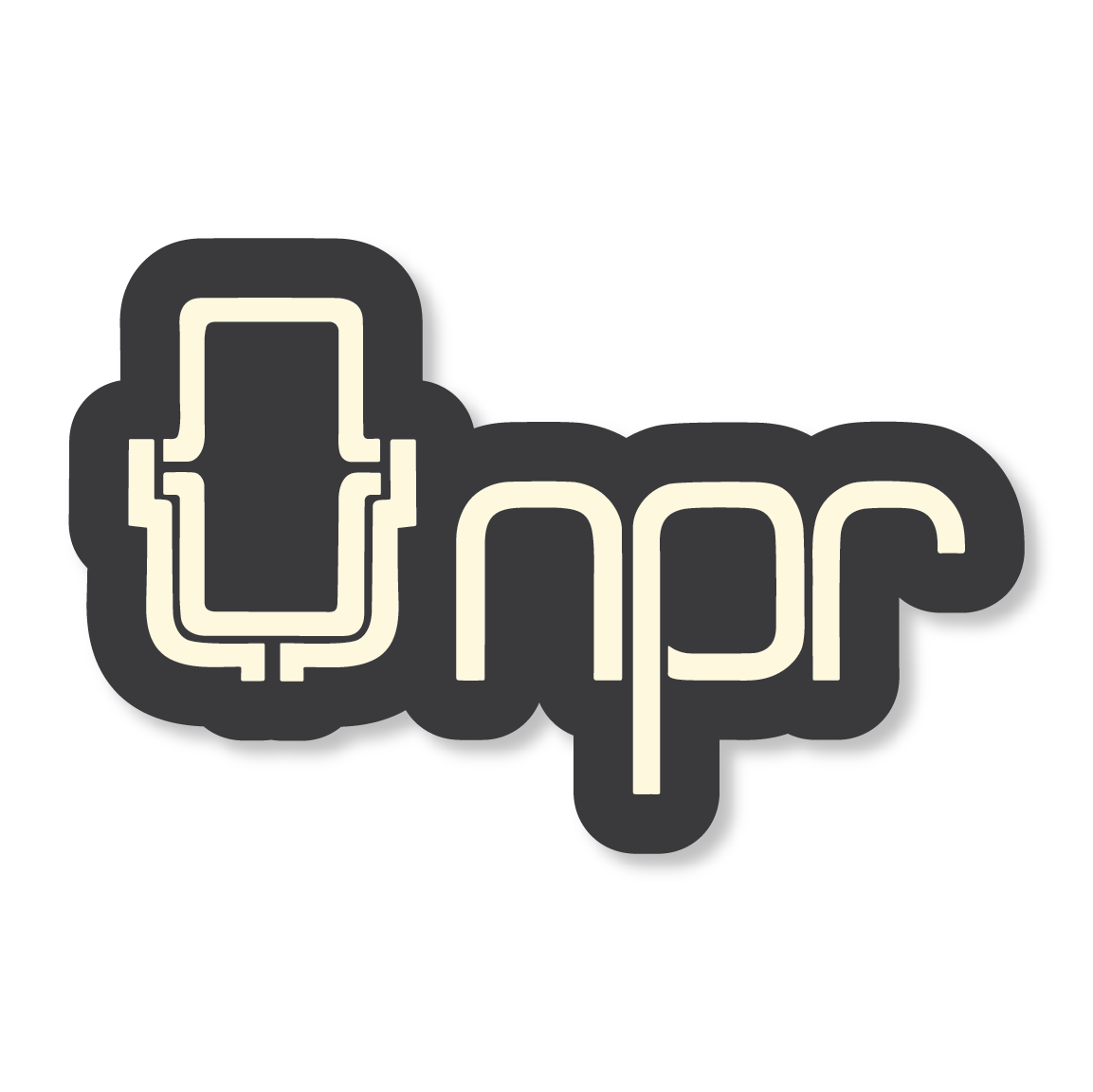 NPR '70s Logo Die-Cut Sticker