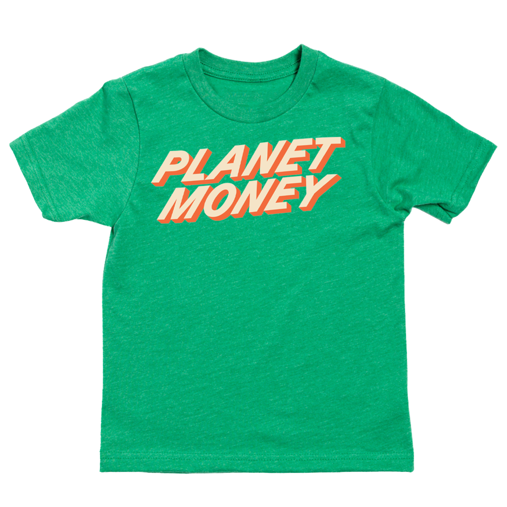 Planet Money Text Logo Kids Tee