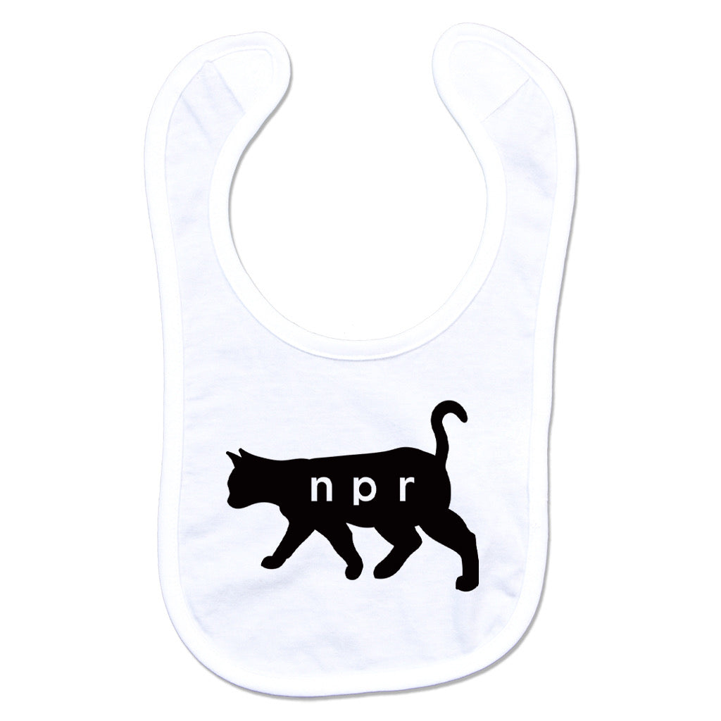 NPR Black Cat Logo Bib