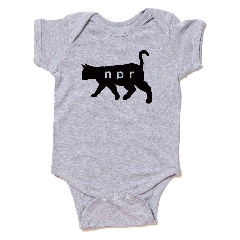 NPR Black Cat Baby Onesie
