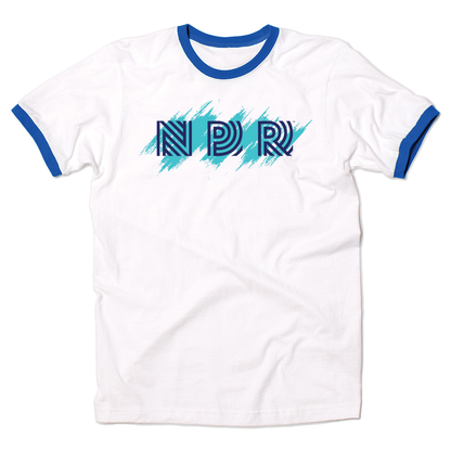 NPR 90s Brushstroke Logo Ringer Tee