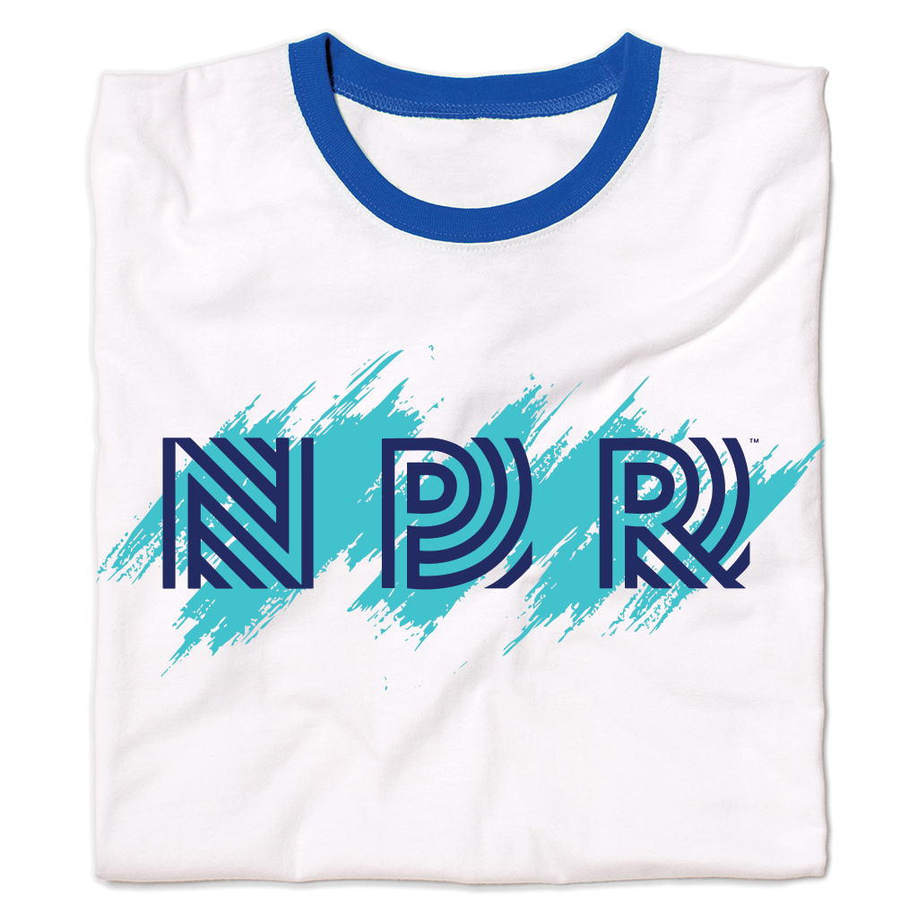 NPR 90s Brushstroke Logo Ringer Tee