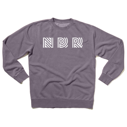 NPR 90s Logo Garment-Dyed Crewneck Sweatshirt
