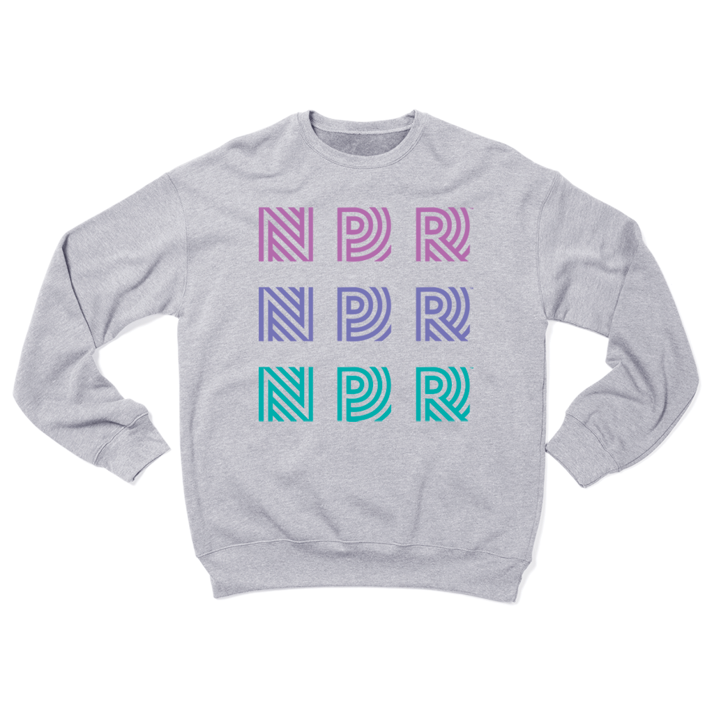 NPR 90s Repeating Logo Crewneck Sweatshirt