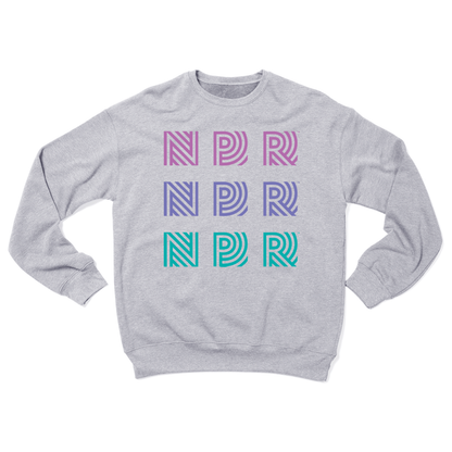NPR 90s Repeating Logo Crewneck Sweatshirt