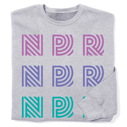 NPR 90s Repeating Logo Crewneck Sweatshirt