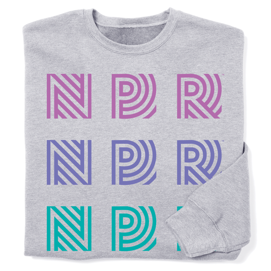 NPR 90s Repeating Logo Crewneck Sweatshirt