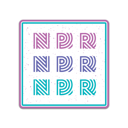 NPR 90s Logo Repeating Sticker