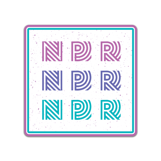 NPR 90s Logo Repeating Sticker