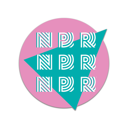 NPR 90s Logo Repeating Triangle Sticker
