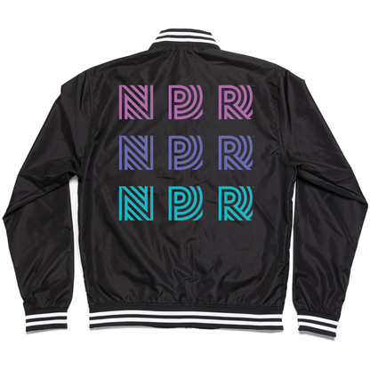 NPR 90s Repeating Logo Bomber Jacket