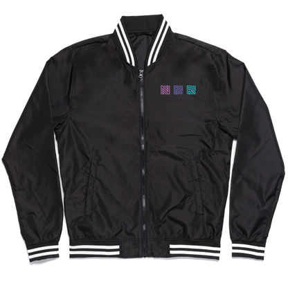 NPR 90s Repeating Logo Bomber Jacket