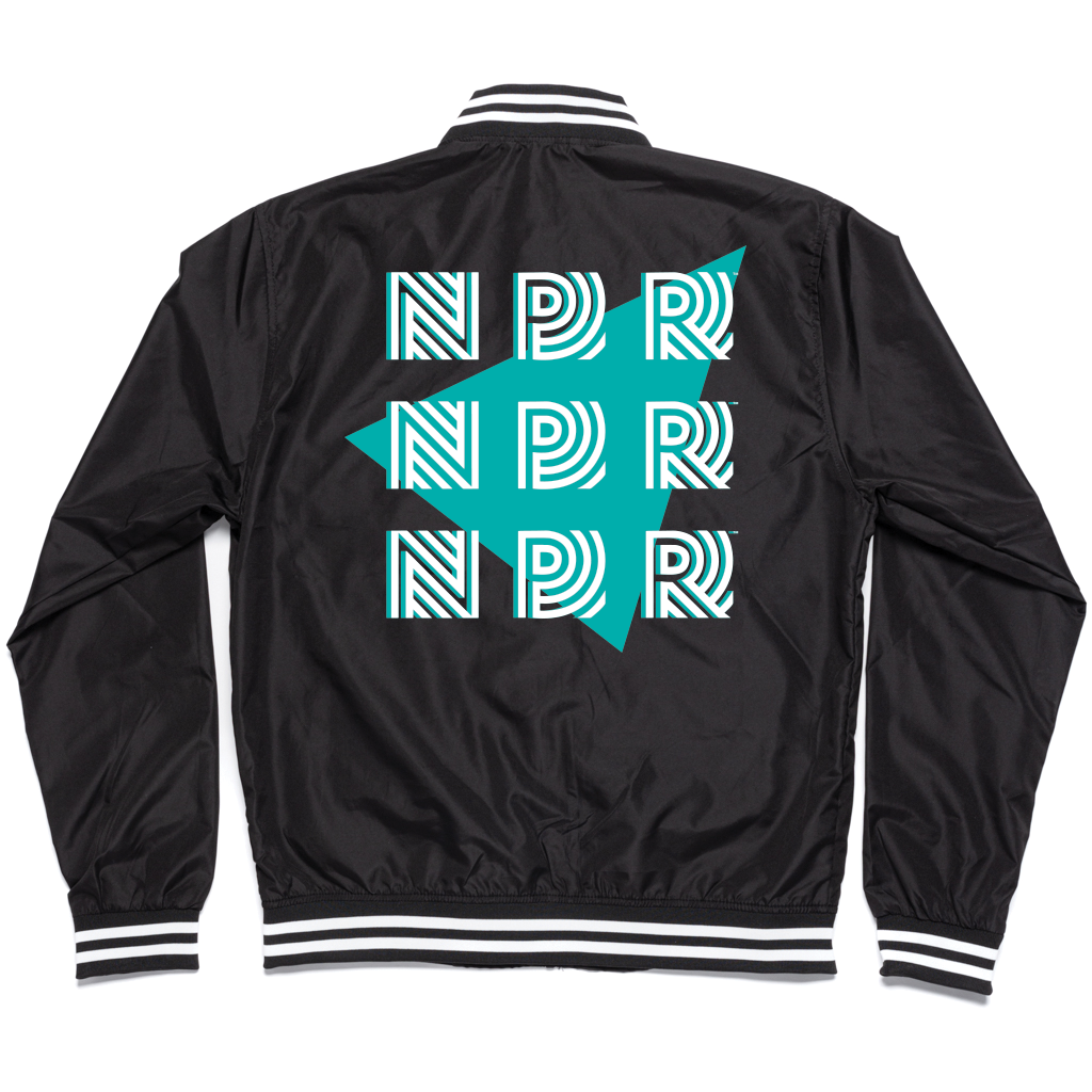 NPR 90s Triangle Logo Bomber Jacket