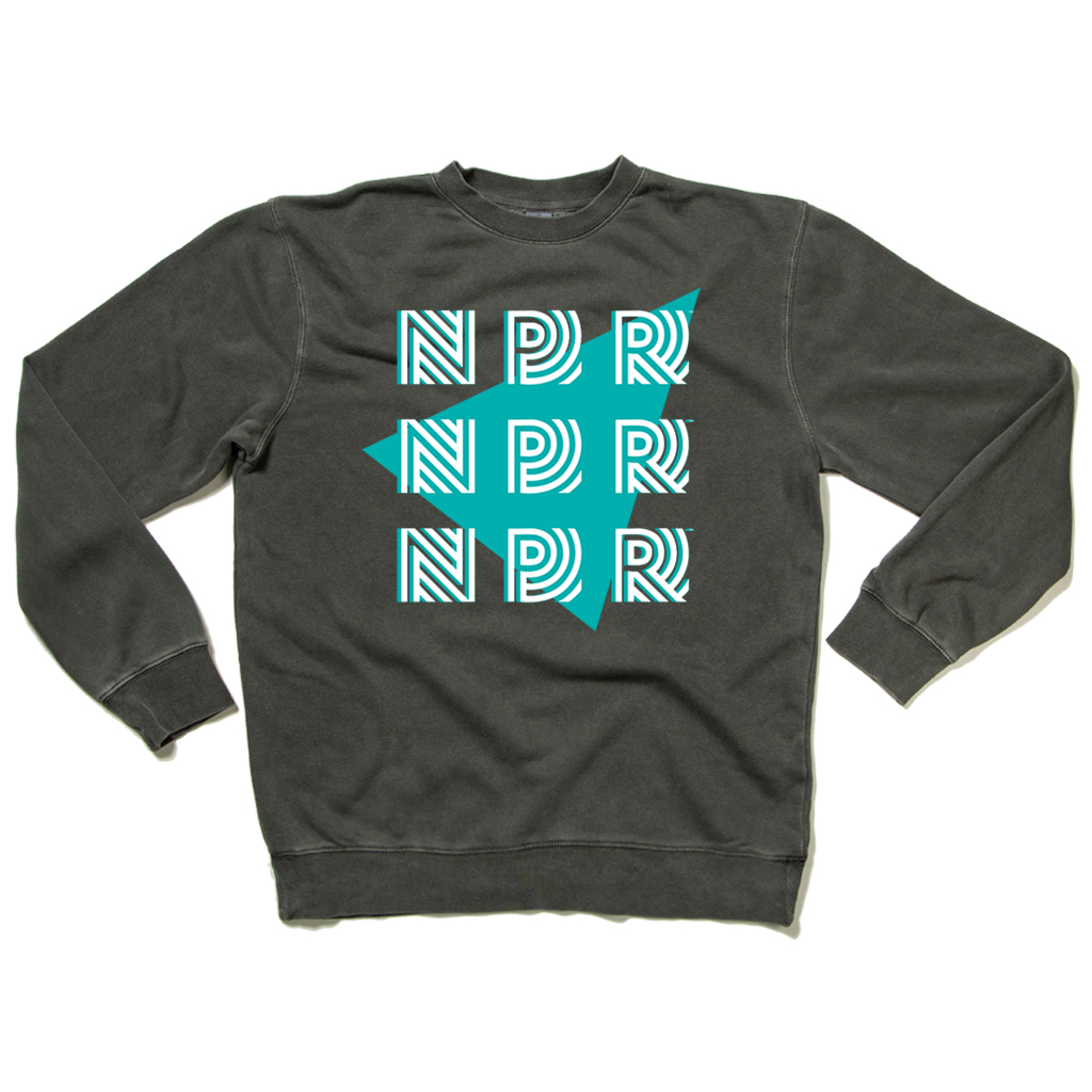 NPR 90s Triangle Logo Garment-Dyed Crewneck Sweatshirt