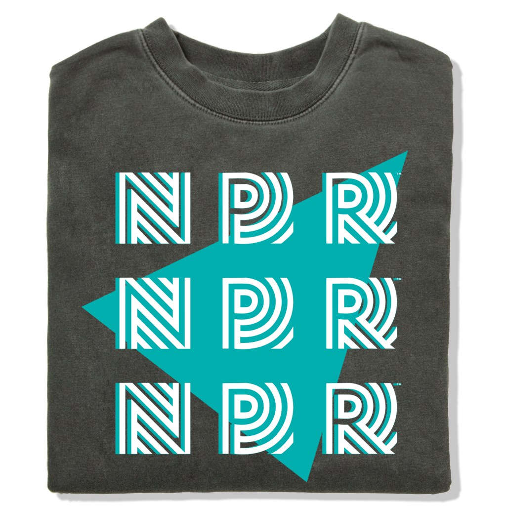 NPR 90s Triangle Logo Garment-Dyed Crewneck Sweatshirt