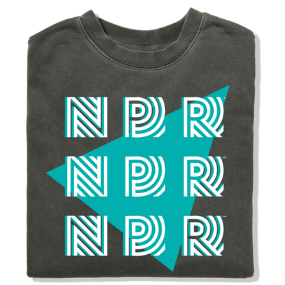 NPR 90s Triangle Logo Garment-Dyed Crewneck Sweatshirt