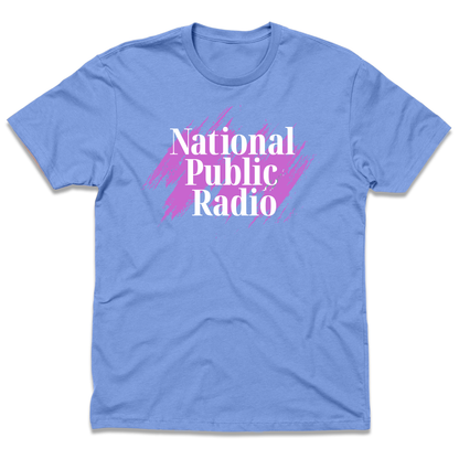 National Public Radio 90s Brushstroke Text Shirt