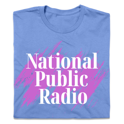 National Public Radio 90s Brushstroke Text Shirt