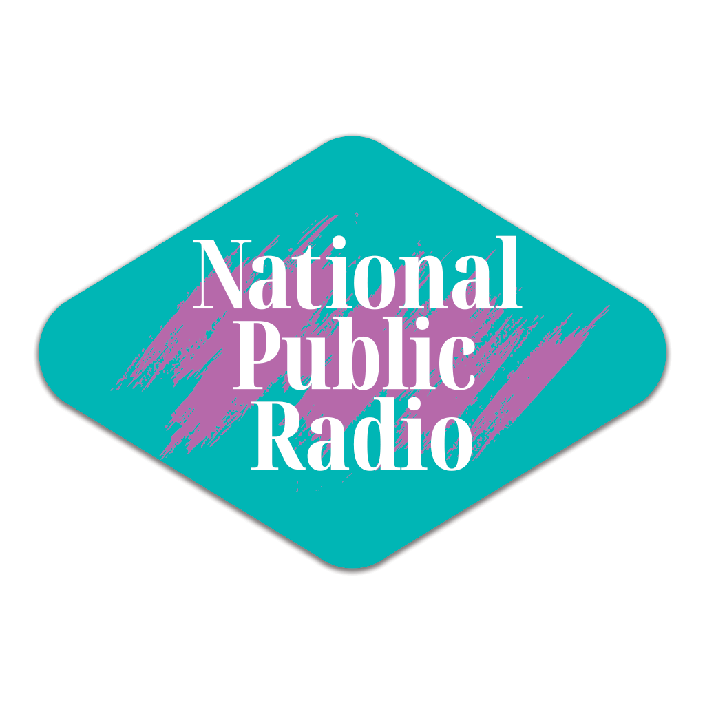 National Public Radio 90s Text Brushstroke Sticker