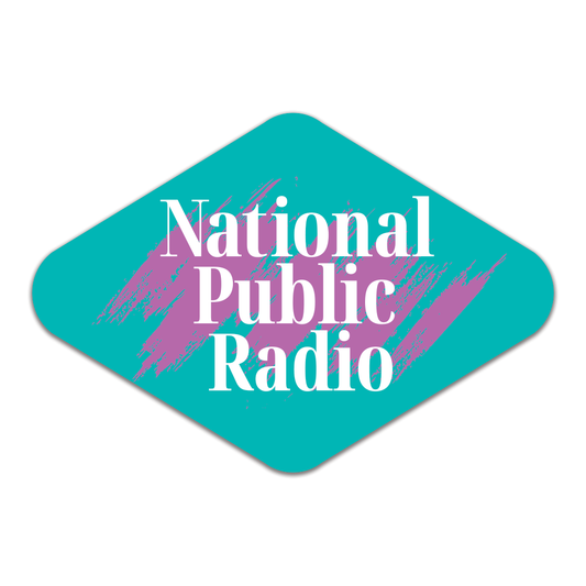 National Public Radio 90s Text Brushstroke Sticker