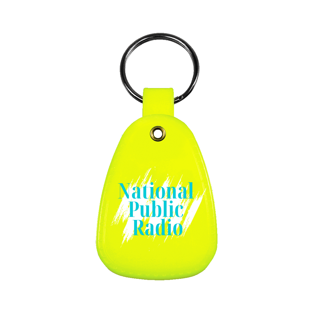 NPR Brushstroke Logo Saddle Keychain
