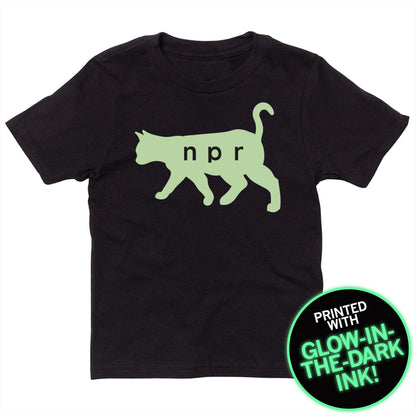 NPR Glow-In-The-Dark Cat Logo Kids Tee