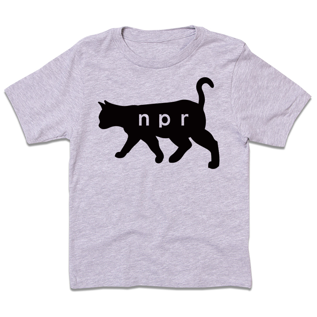 NPR Black Cat Logo Kids Tee