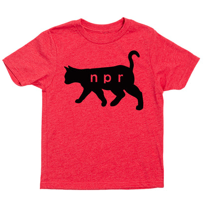 NPR Black Cat Logo Kids Tee