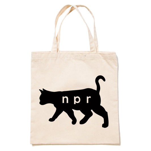 NPR Black Cat Logo Tote Bag