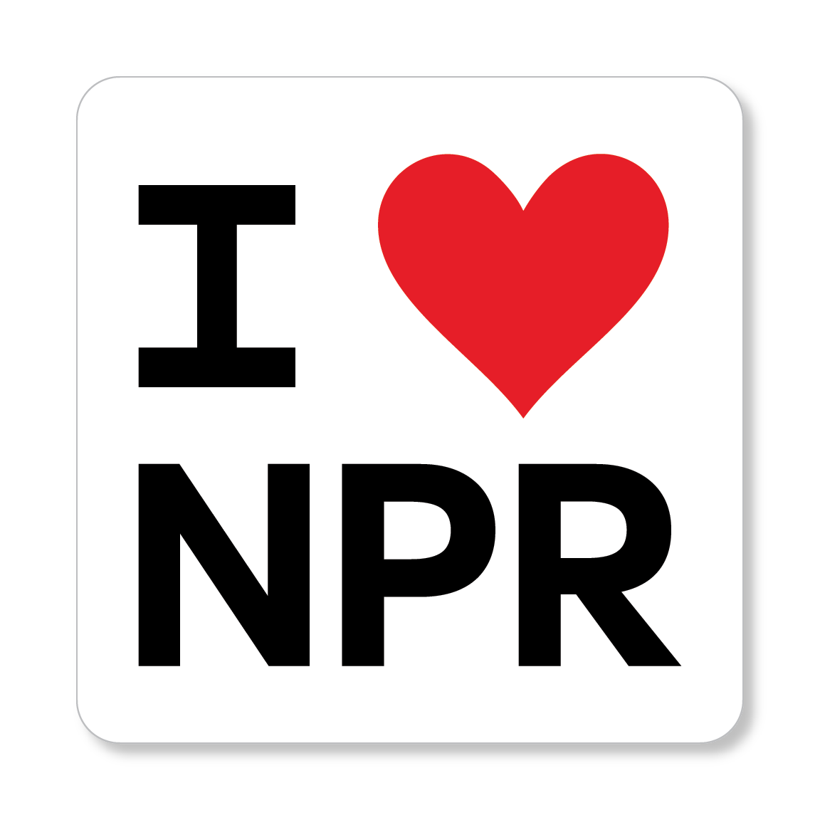I Heart NPR Sticker
