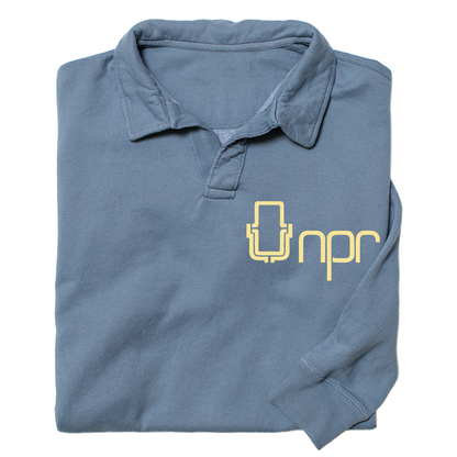 NPR '70s Mic Pocket Logo Garment-Dyed Polo Collar Sweatshirt