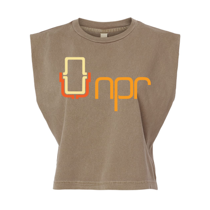 NPR '70s Mic Full Color Logo Garment-Dyed Muscle Tee