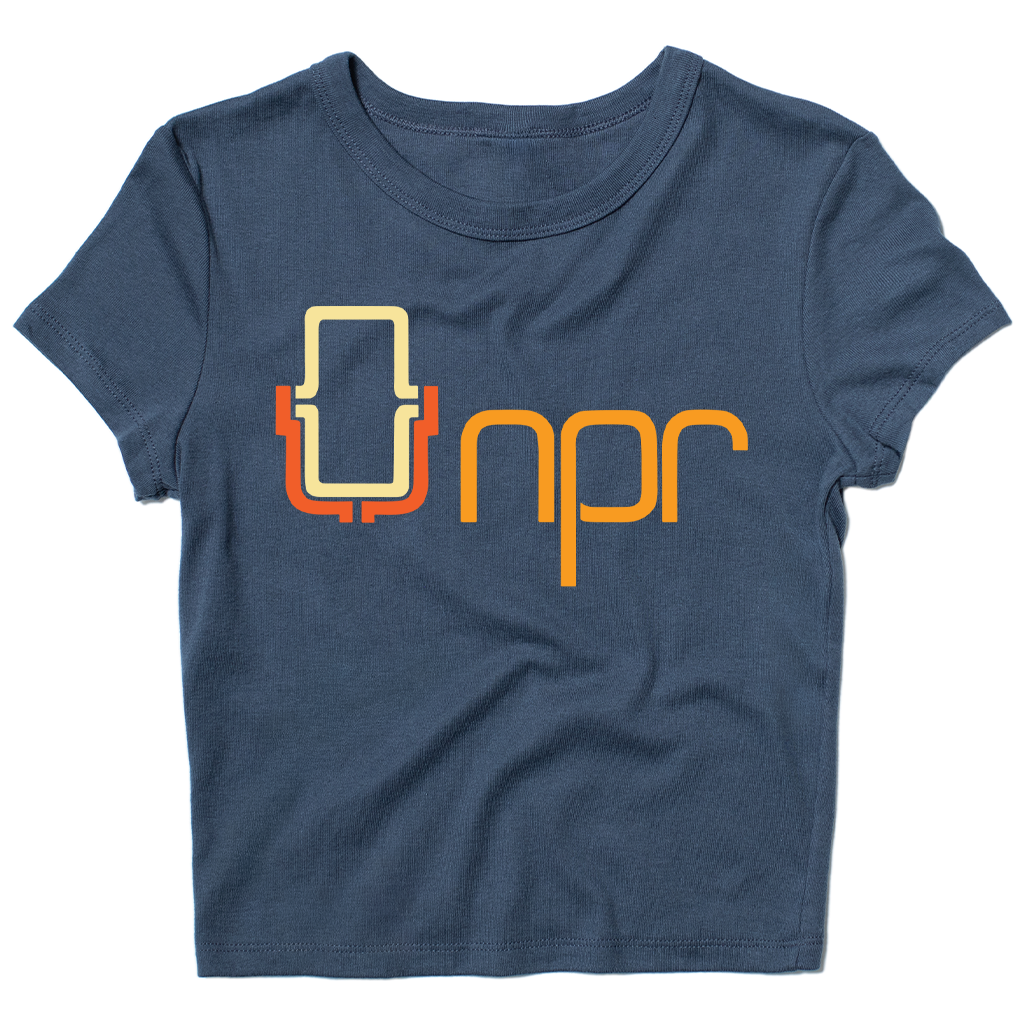 NPR '70s Mic Full Color Logo Women's Micro Rib Baby Tee
