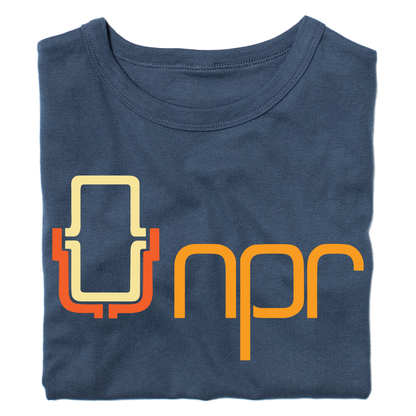 NPR '70s Mic Full Color Logo Women's Micro Rib Baby Tee
