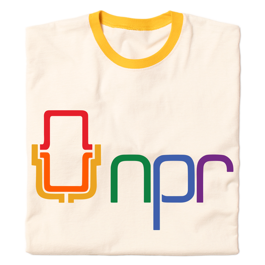 NPR Pride 70s Logo Ringer Tee