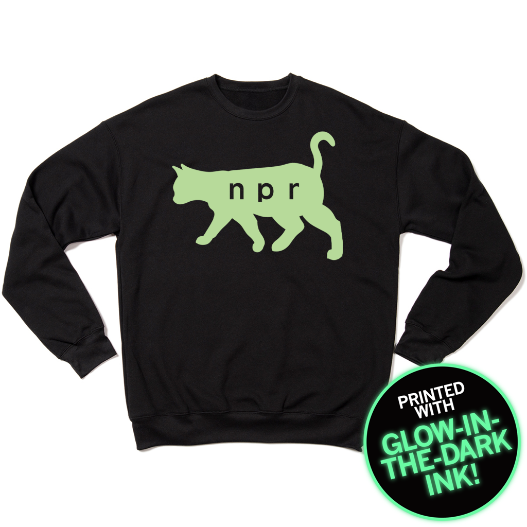 NPR Glow-In-The-Dark Cat Limited Edition Crewneck Sweatshirt