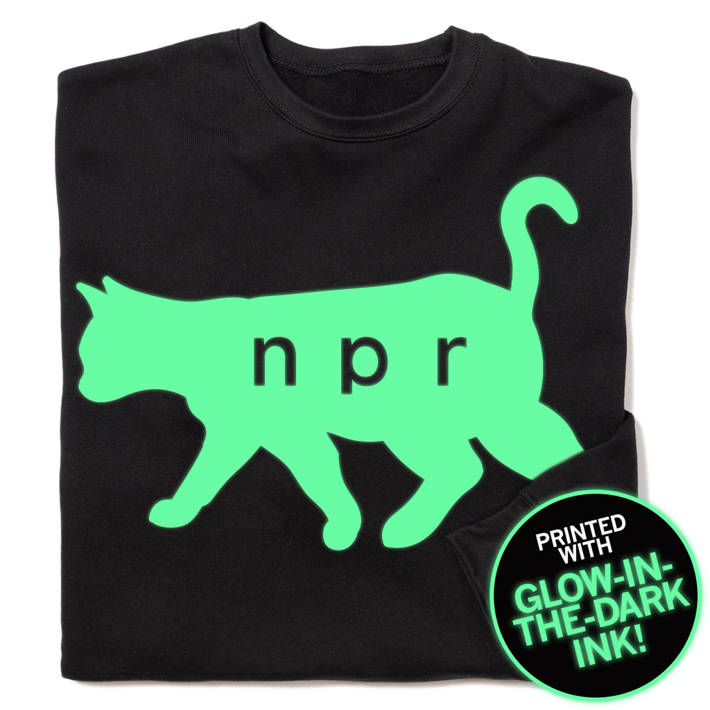 NPR Glow-In-The-Dark Cat Limited Edition Crewneck Sweatshirt