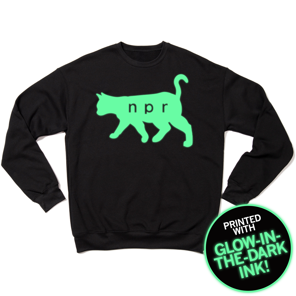 NPR Glow-In-The-Dark Cat Limited Edition Crewneck Sweatshirt
