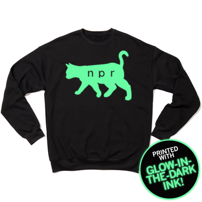 NPR Glow-In-The-Dark Cat Limited Edition Crewneck Sweatshirt