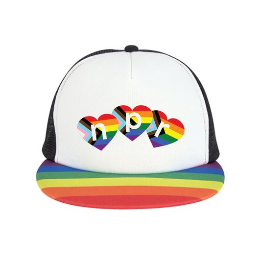 NPR Pride Hearts Trucker Hat