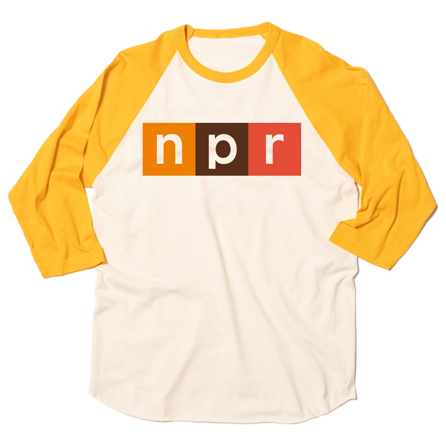 NPR Modern Logo 70s Colors Raglan Tee