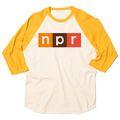 NPR Modern Logo 70s Colors Raglan Tee