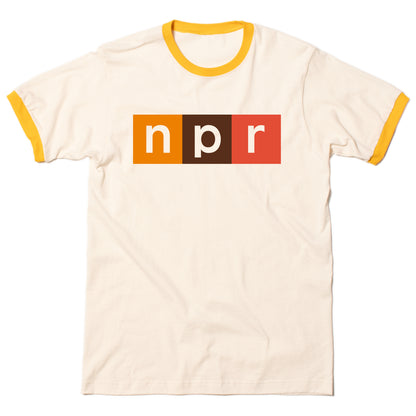 NPR Modern Logo 70s Colors Ringer Tee