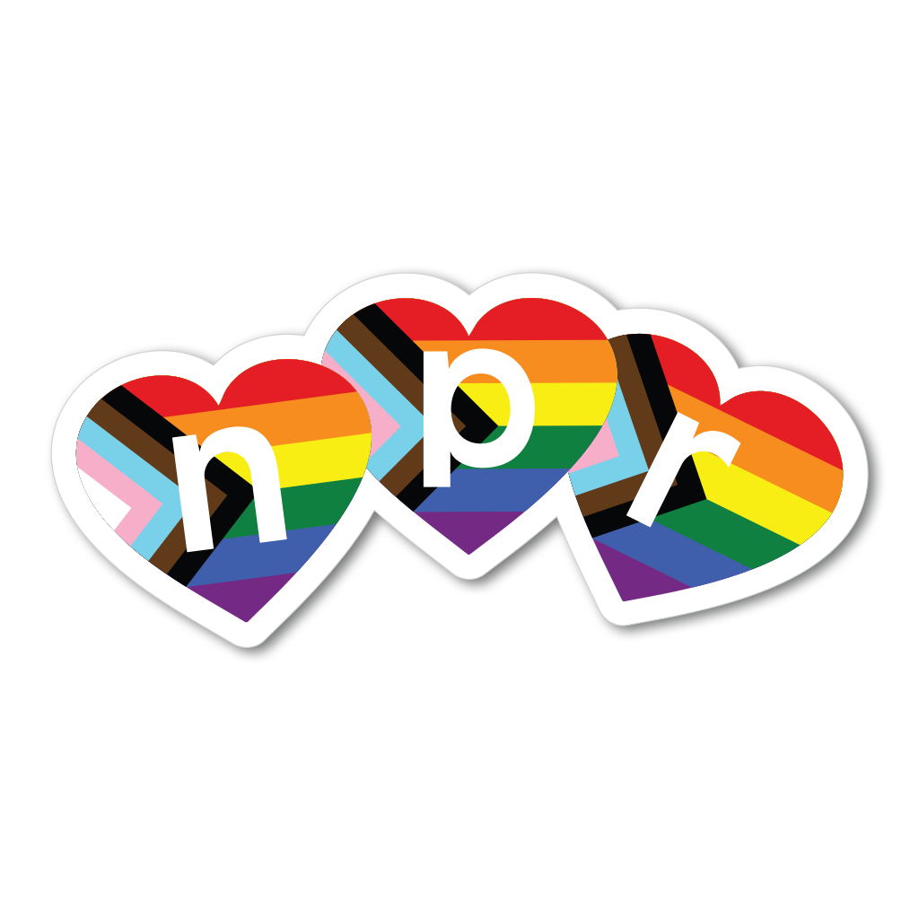 NPR Pride Hearts Sticker
