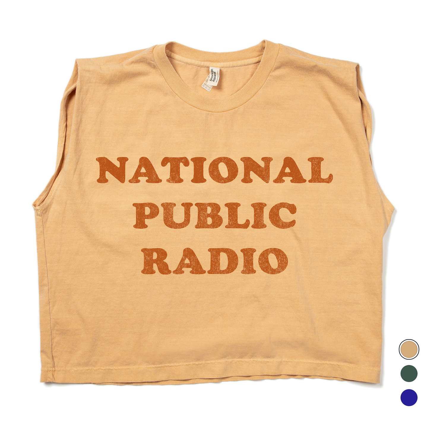 NPR Retro 70s Cooper Muscle Crop Women's Tee