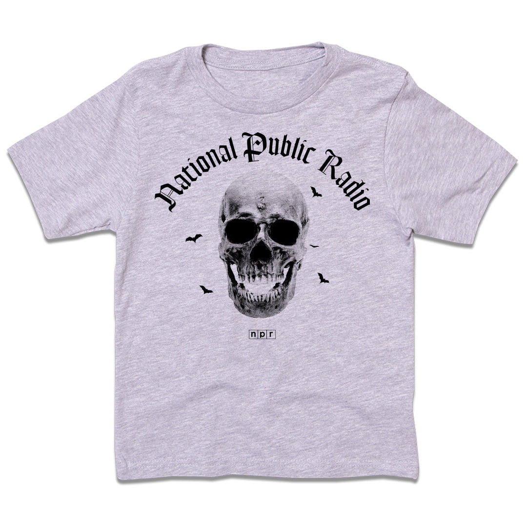National Public Radio Skull Logo Kids Tee
