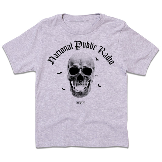 National Public Radio Skull Logo Kids Tee