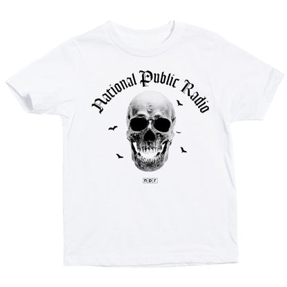 National Public Radio Skull Logo Kids Tee