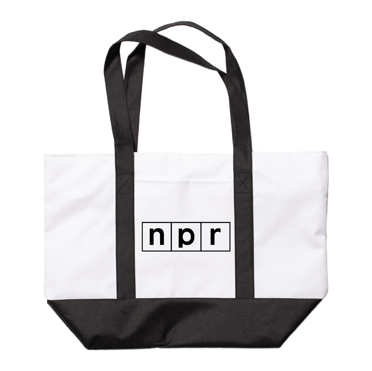 NPR Logo Giant Zipper Top Tote Bag